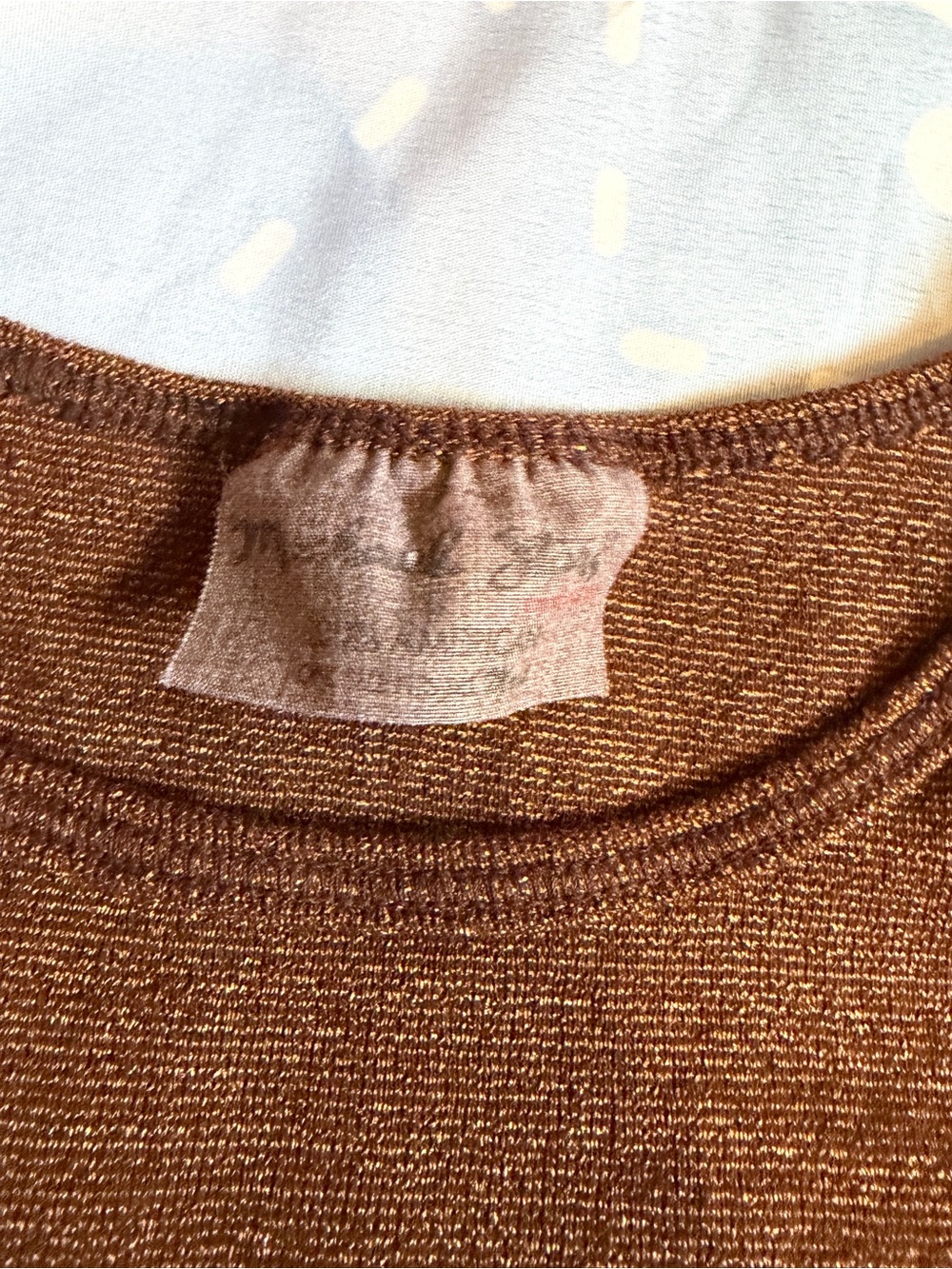 Michael Stars Metallic Bronze Knit Top